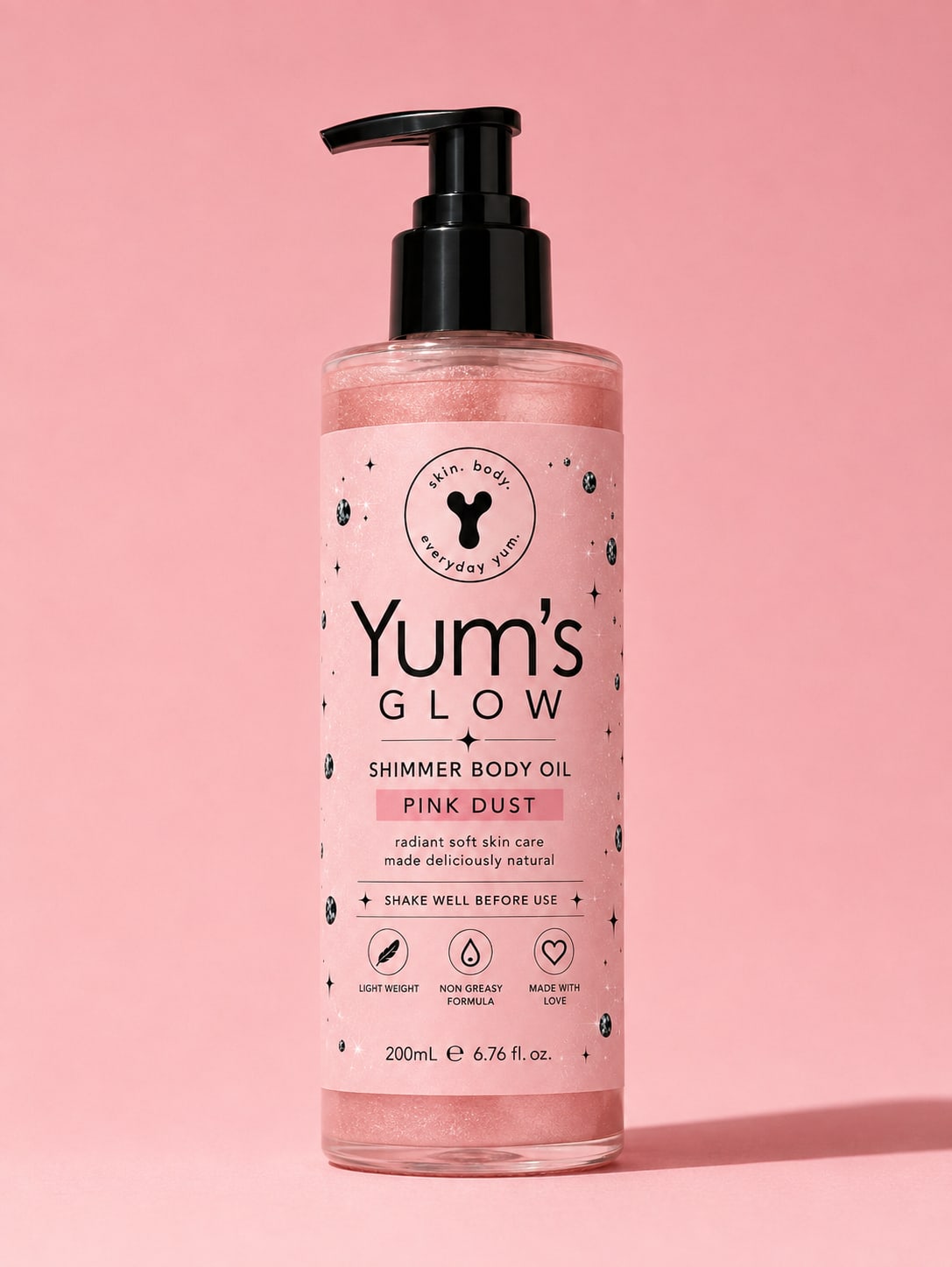 Yum's Pink Dust Body Shimmer Oil